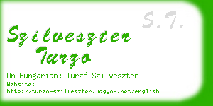 szilveszter turzo business card